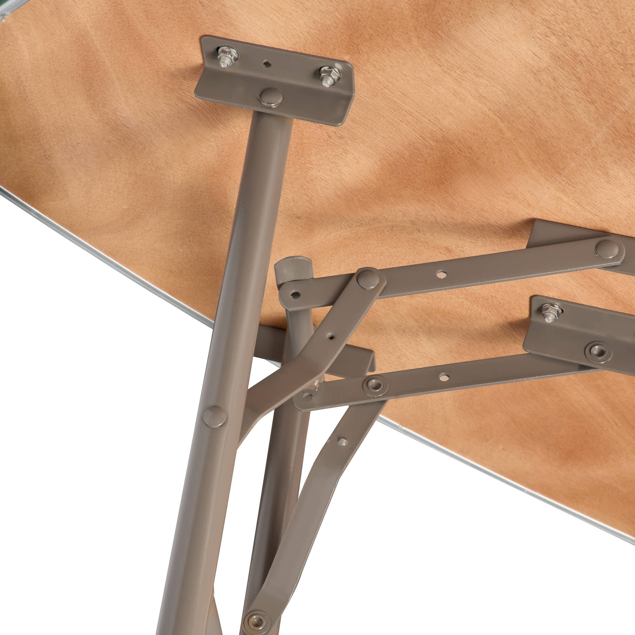 Chivari 84" x 30" (7 Foot) Gray Serpentine Heavy Duty Plywood Folding Table TPLYSRP84MG-AX-T