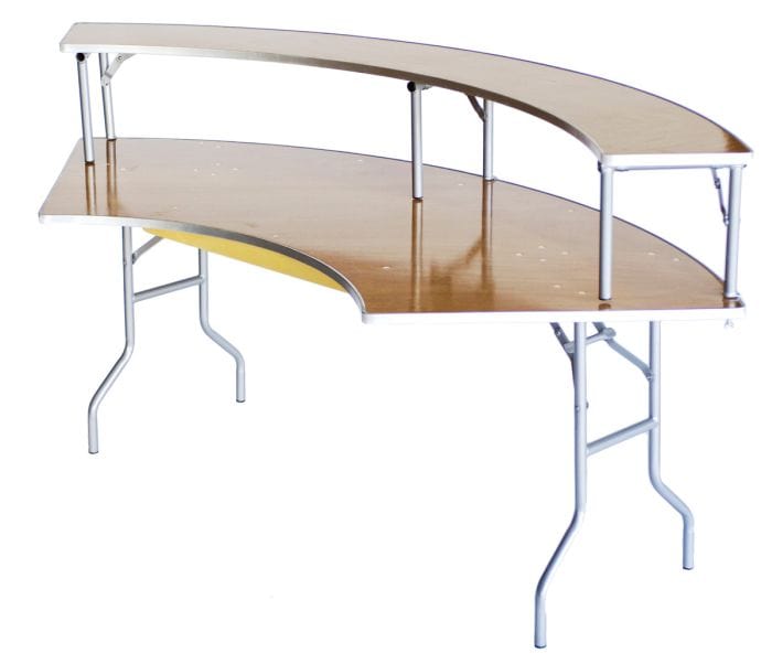 Chivari 7 Foot (84"x12") Serpentine Plywood Bar Top Buffet Riser BARPLYSERP84M-AX-T