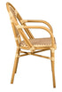 Toulouse Beige and Maroon French Bistro Set Includes 40" Table and 4 Chairs with Arms FBK-BM-AWM4-AX