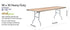 Chivari 96" x 30" (8 Foot) Rectangle Heavy Duty Plywood Folding Table TPLYRT9630M-AX-T