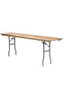 96"x18" Rectangle "Heavy Duty" Plywood Folding Banquet Table, Includes FREE METAL EDGE UPGRADE