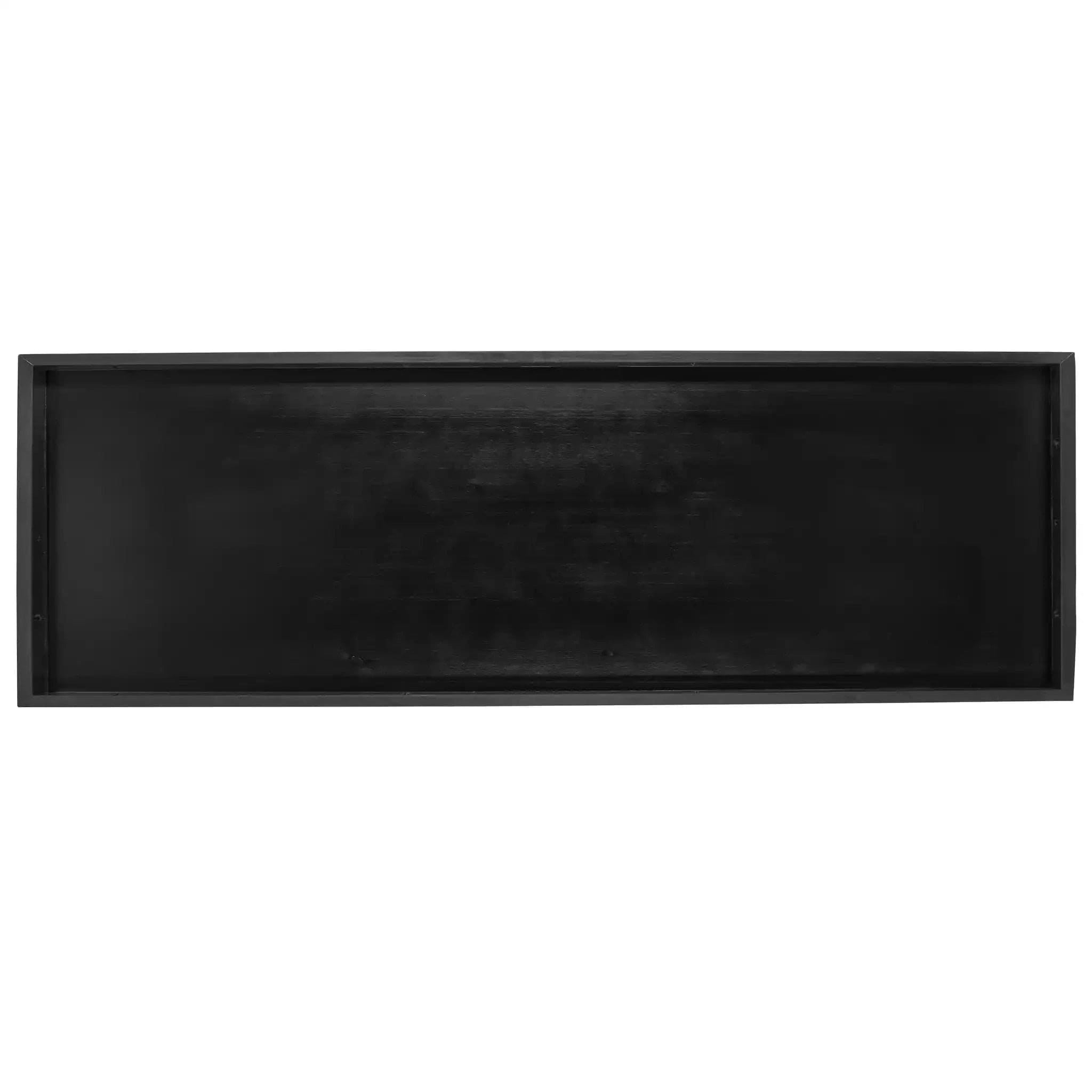 Chivari 96" x 30" Black Farm Table Conversion Kit for Banquet Tables TFARMCKT9630-BLK-AX-T