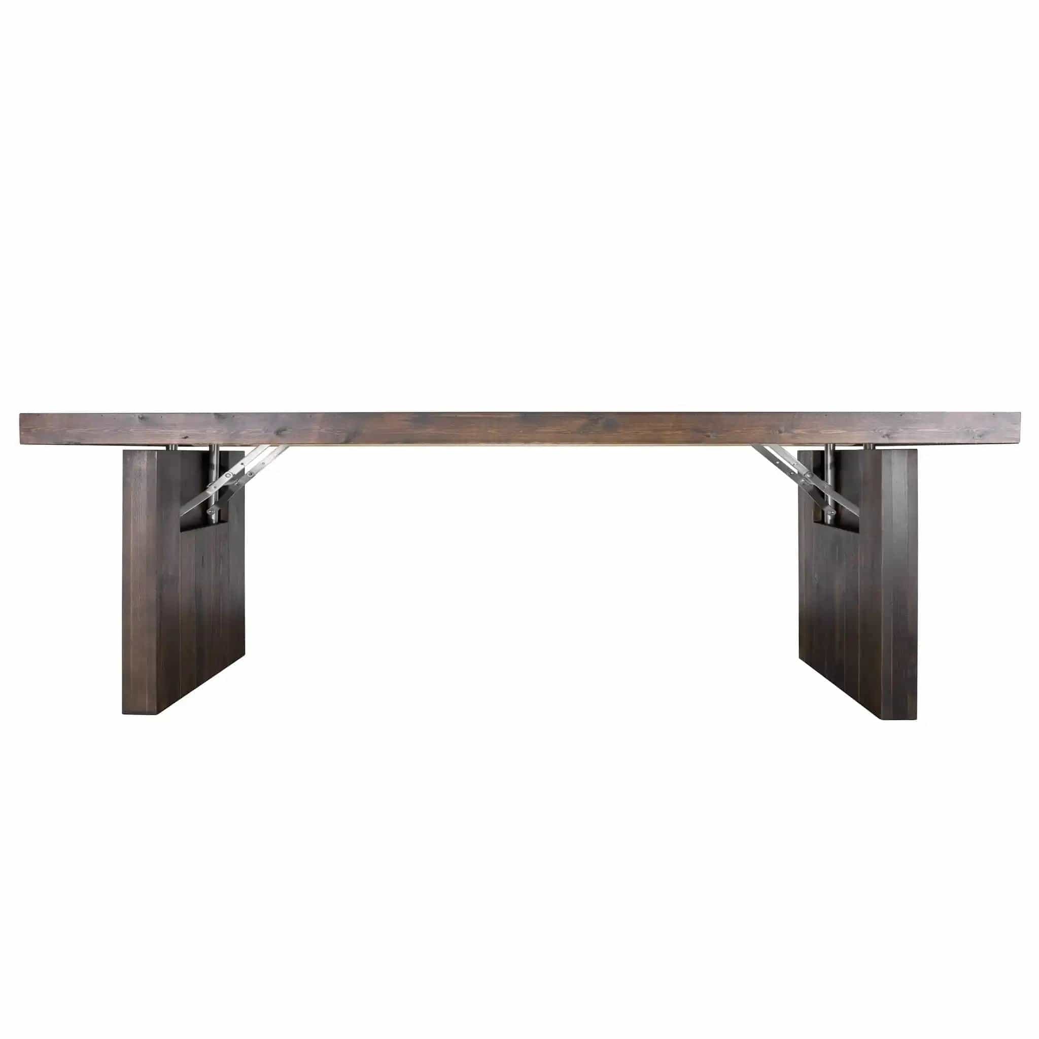Chivari 96" x 30" Fruitwood Farm Table Conversion Kit for Banquet Tables TFARMCKT9630-FTW-AX-T