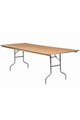 Chivari 96" x 40" (8 Foot) Rectangle Heavy Duty Plywood Folding Table TPLYRT9640M-AX-T