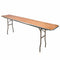 Chivari 96" x 18" (8 Foot) Rectangle Heavy Duty Plywood Folding Table with Steel Skeleton TPLYRT9618M-ST-AX