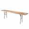 Chivari 96" x 18" (8 Foot) Gray Rectangle Heavy Duty Plywood Folding Table TPLYRT9618MG-AX-T