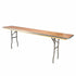 Chivari 96" x 18" (8 Foot) Gray Rectangle Heavy Duty Plywood Folding Table TPLYRT9618MG-AX-T