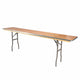 Chivari 96" x 18" (8 Foot) Gray Rectangle Heavy Duty Plywood Folding Table TPLYRT9618MG-AX-T