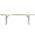 Chivari 96" x 18" (8 Foot) Gray Rectangle Heavy Duty Plywood Folding Table TPLYRT9618MG-AX-T