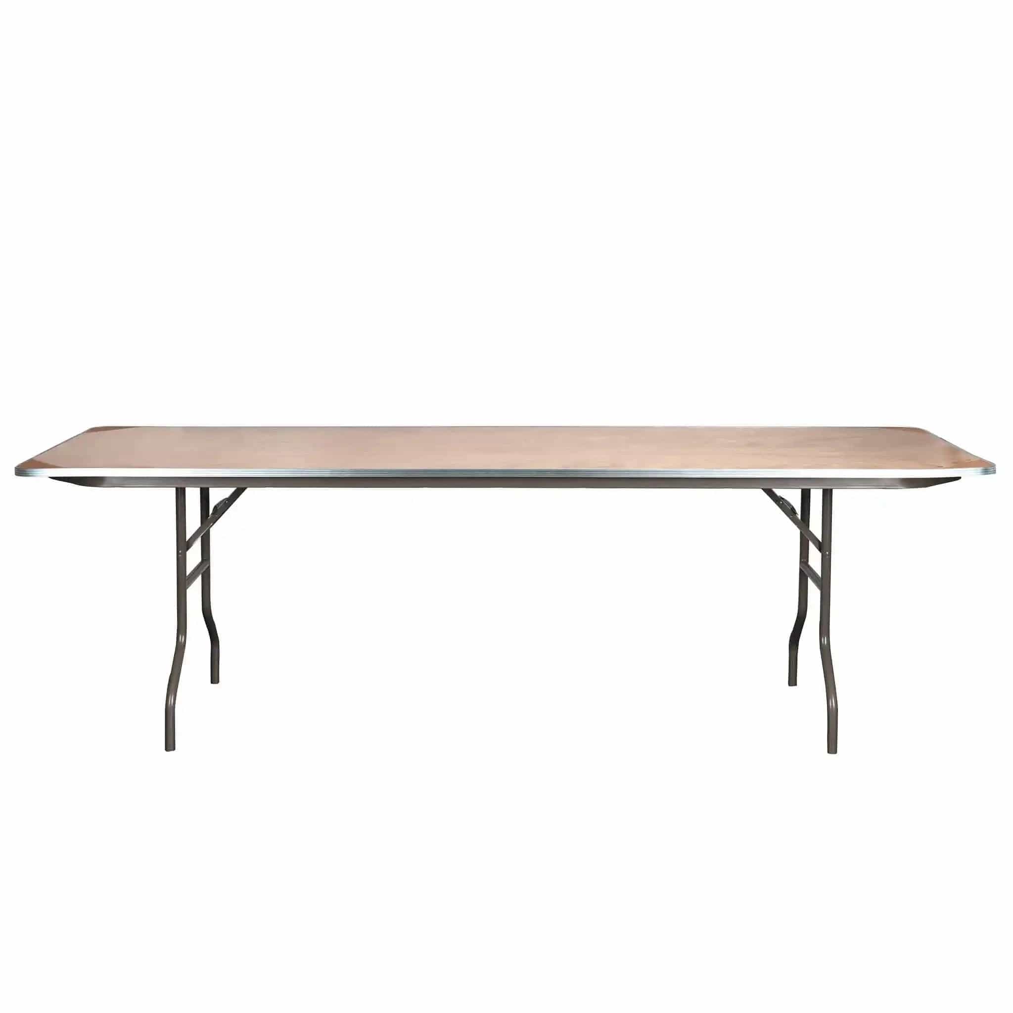 Chivari 96" x 30" (8 Foot) Rectangle Plywood Folding Table with Steel Skeleton™ TPLYRT9630M-ST-AX