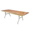 Chivari 96" x 40" (8 Foot) Gray Rectangle Heavy Duty Plywood Folding Table TPLYRT9640MG-AX-T