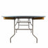 Chivari 96" x 42" (8 Foot) Rectangle Heavy Duty Plywood Folding Table with Metal Edge TPLYRT9642MG-AX-T