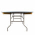 Chivari 96" x 42" (8 Foot) Rectangle Heavy Duty Plywood Folding Table with Metal Edge TPLYRT9642MG-AX-T