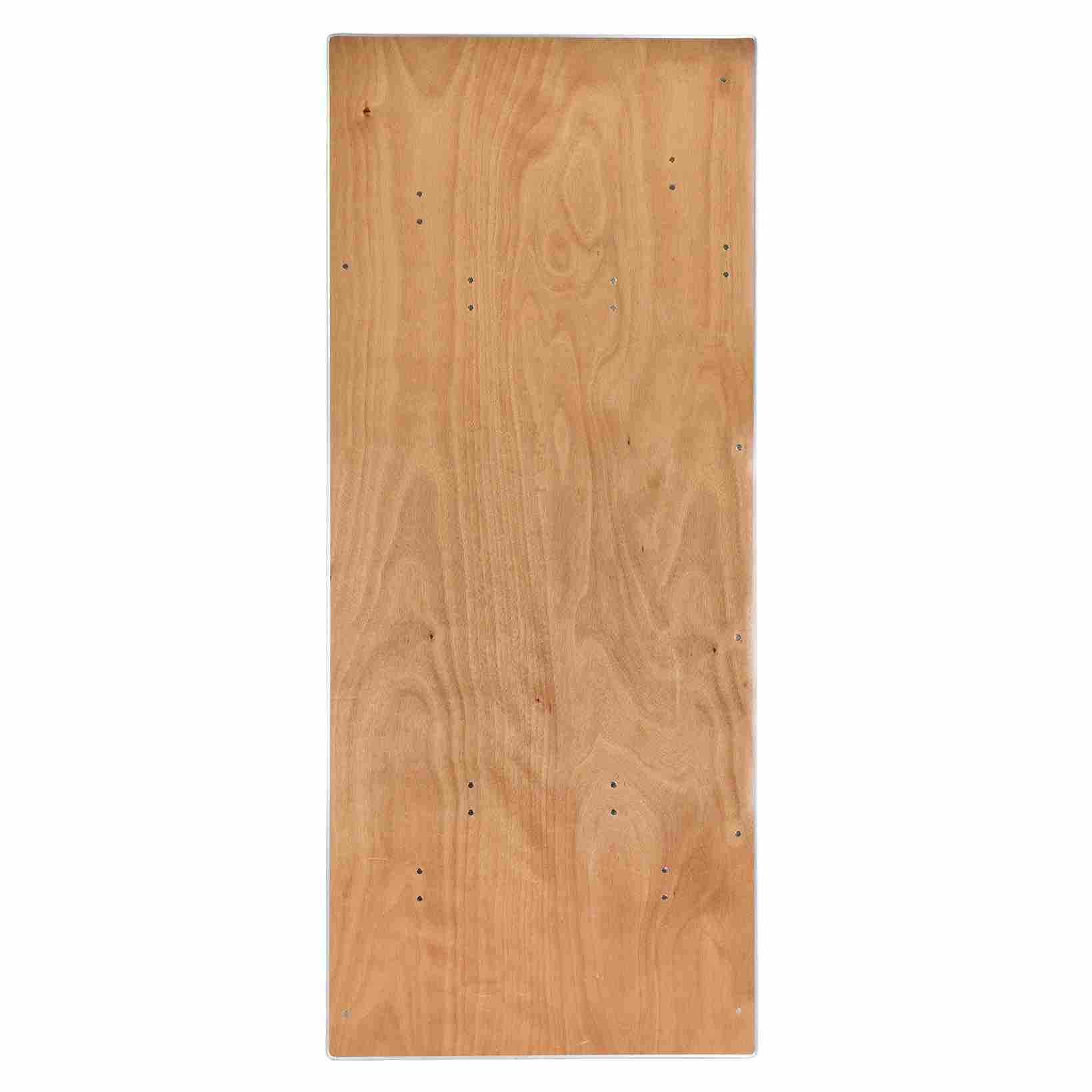 Chivari 96" x 42" (8 Foot) Rectangle Heavy Duty Plywood Folding Table with Metal Edge TPLYRT9642MG-AX-T