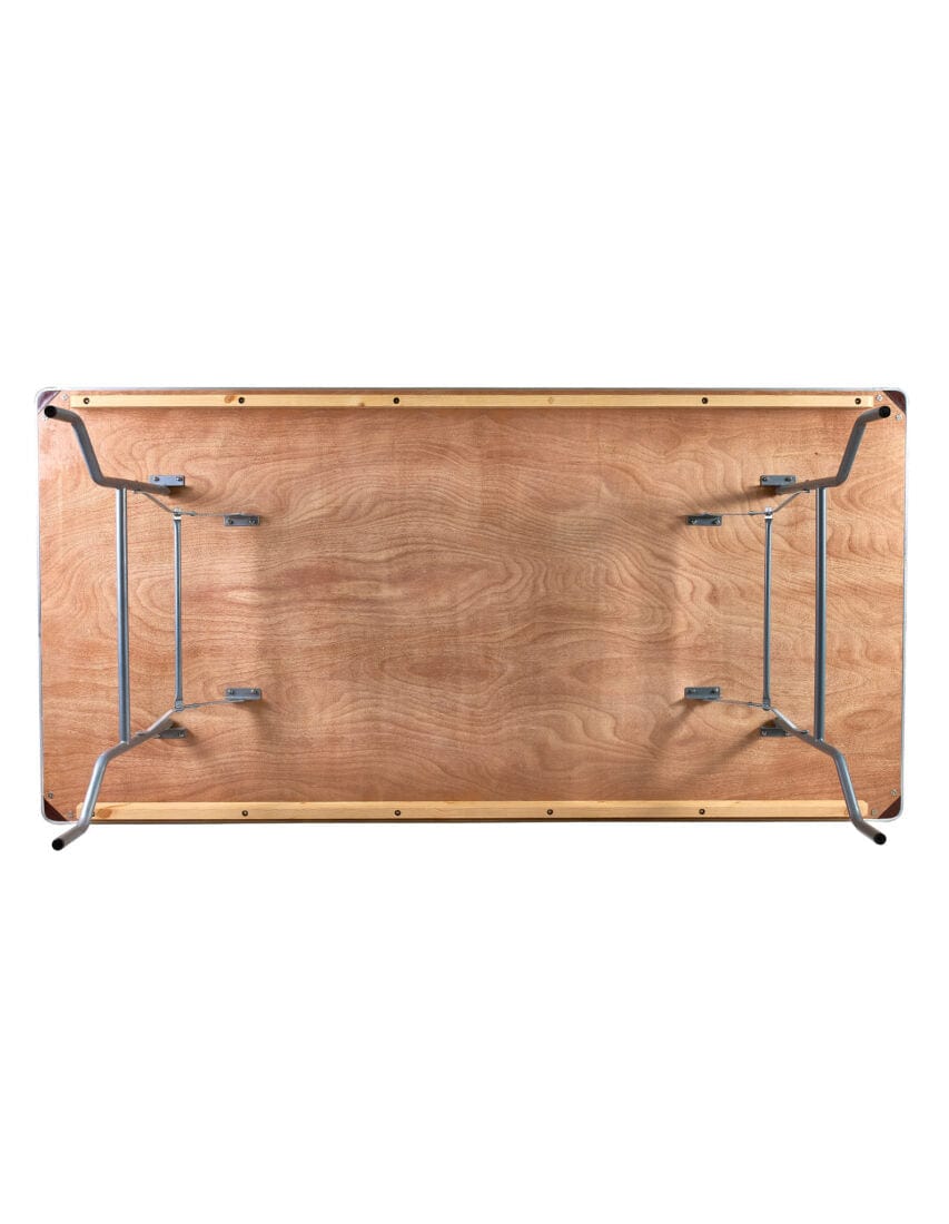 Chivari 96" x 48" (8 Foot) Rectangle CornerMax Plywood Folding Table TPLYRT9648M-MAX-AX-T