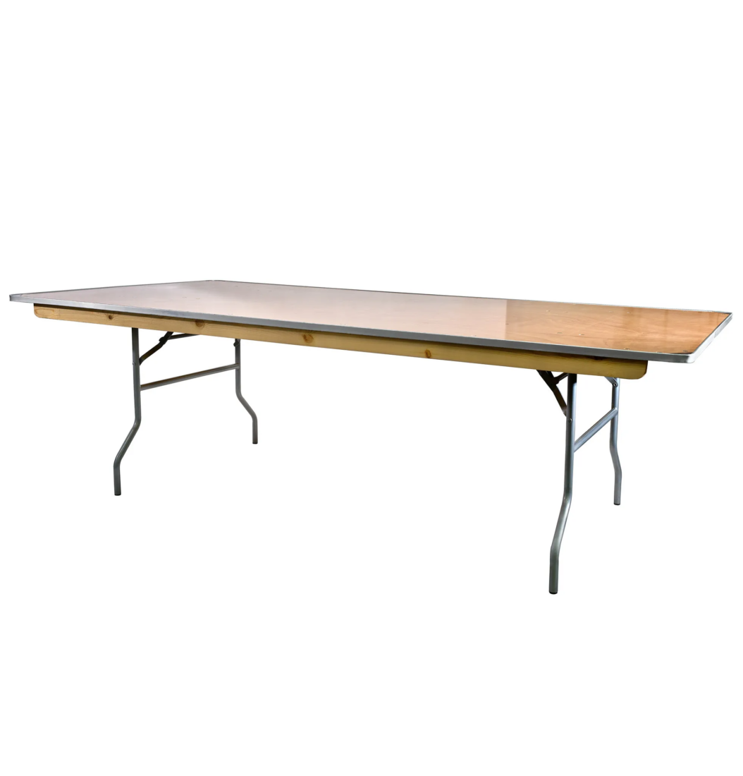 8 Foot (96″x48″) Rectangle Heavy Duty Plywood Table by Chivari TPLYRT9648V-AX-T