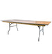 Chivari 96" x 48" (8 Foot) Rectangle Heavy Duty Plywood Folding Table TPLYRT9648V-AX-T