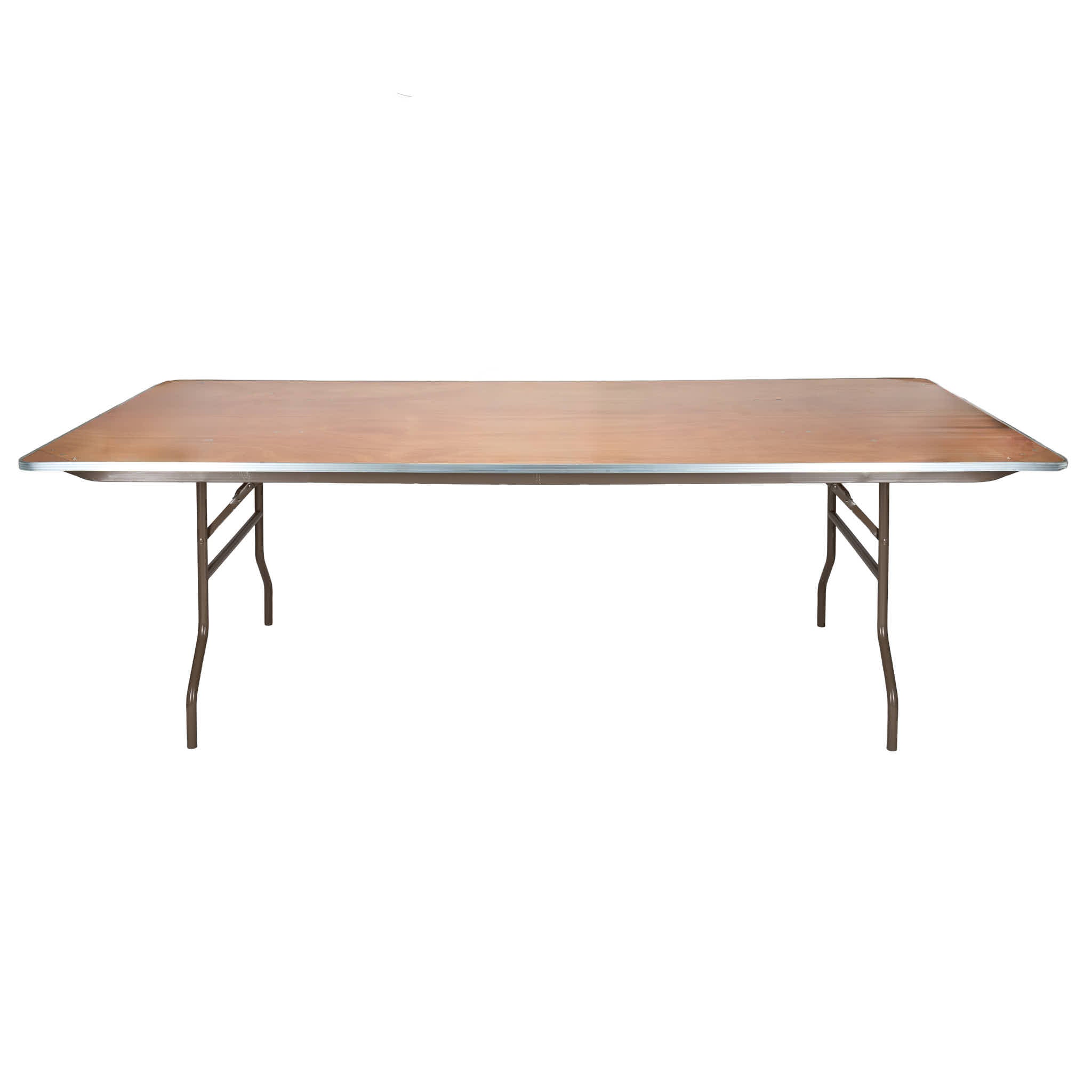 96" x 48" (8 Foot) Rectangle Plywood Folding Table with Steel Skeleton