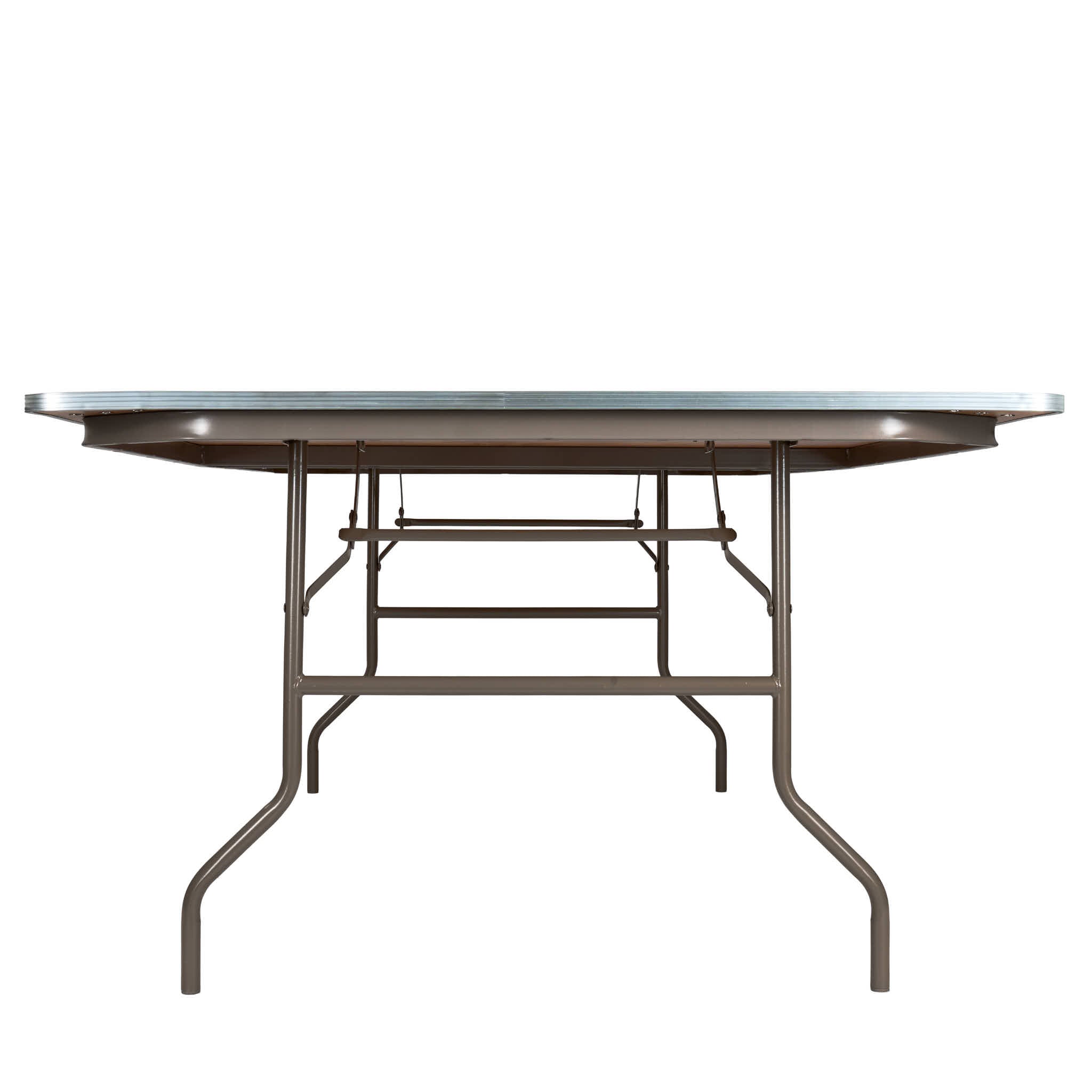 96" x 48" (8 Foot) Rectangle Plywood Folding Table with Steel Skeleton