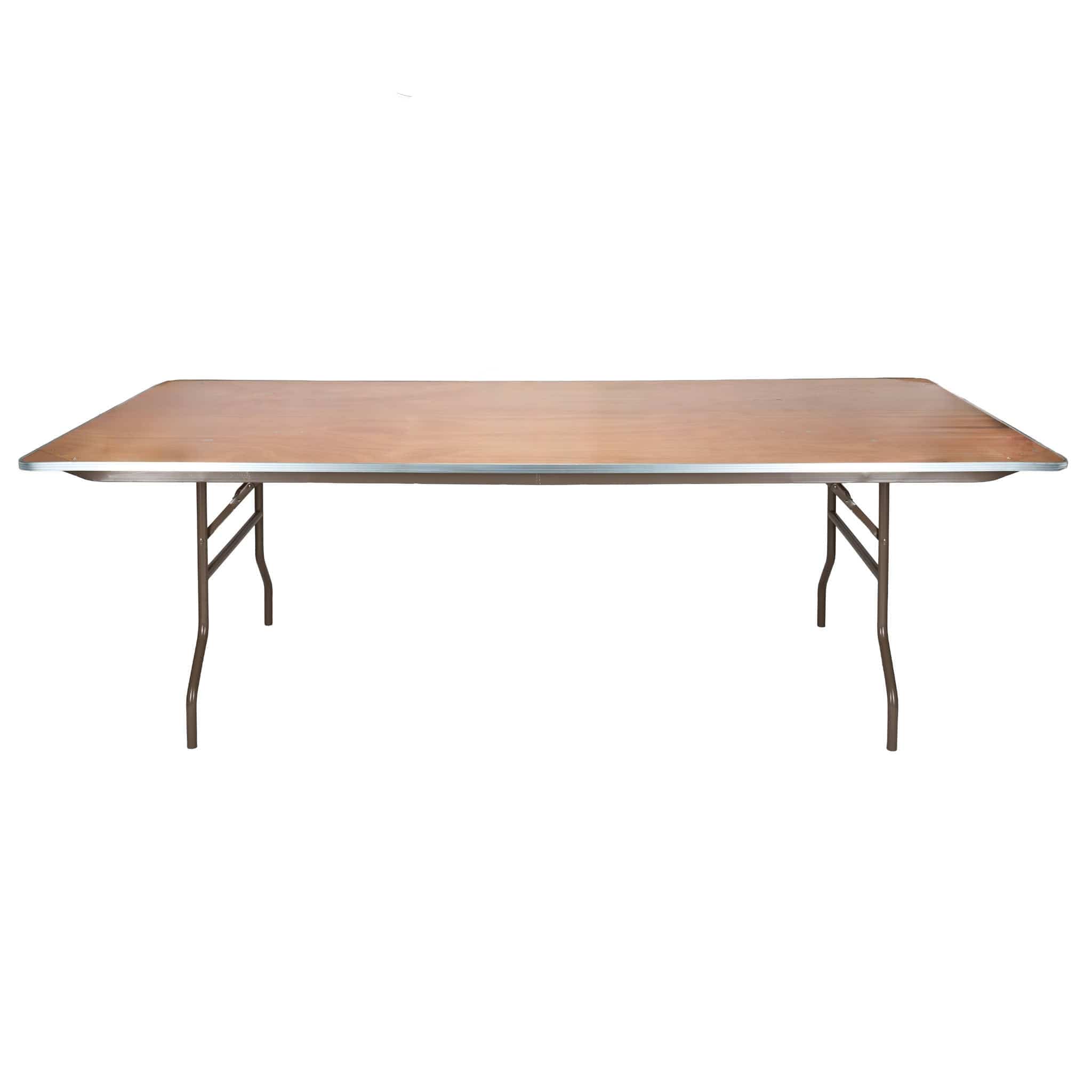 Chivari 96" x 48" (8 Foot) Rectangle Plywood Folding Table with Steel Skeleton TPLYRT9648M-ST-AX
