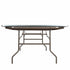 Chivari 96" x 48" (8 Foot) Rectangle Plywood Folding Table with Steel Skeleton TPLYRT9648M-ST-AX