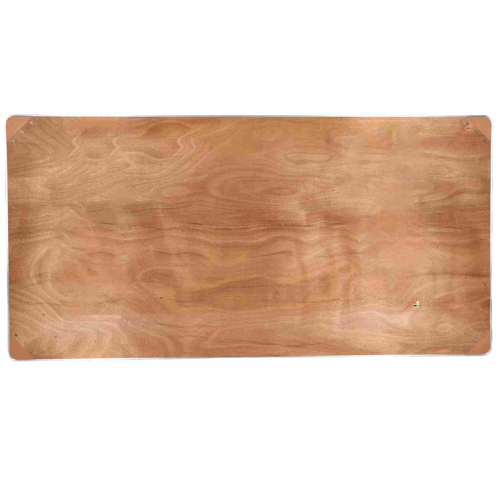 Chivari 96" x 48" (8 Foot) Rectangle Plywood Folding Table with Steel Skeleton TPLYRT9648M-ST-AX