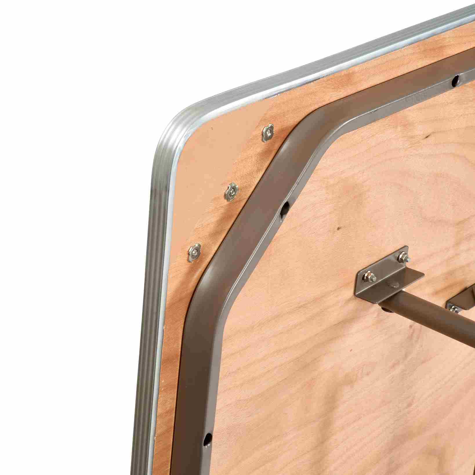 Chivari 96" x 48" (8 Foot) Rectangle Plywood Folding Table with Steel Skeleton TPLYRT9648M-ST-AX