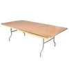 Chivari 96" x 48" (8 Foot) Gray Rectangle Heavy Duty Plywood Folding Table TPLYRT9648VG-AX-T
