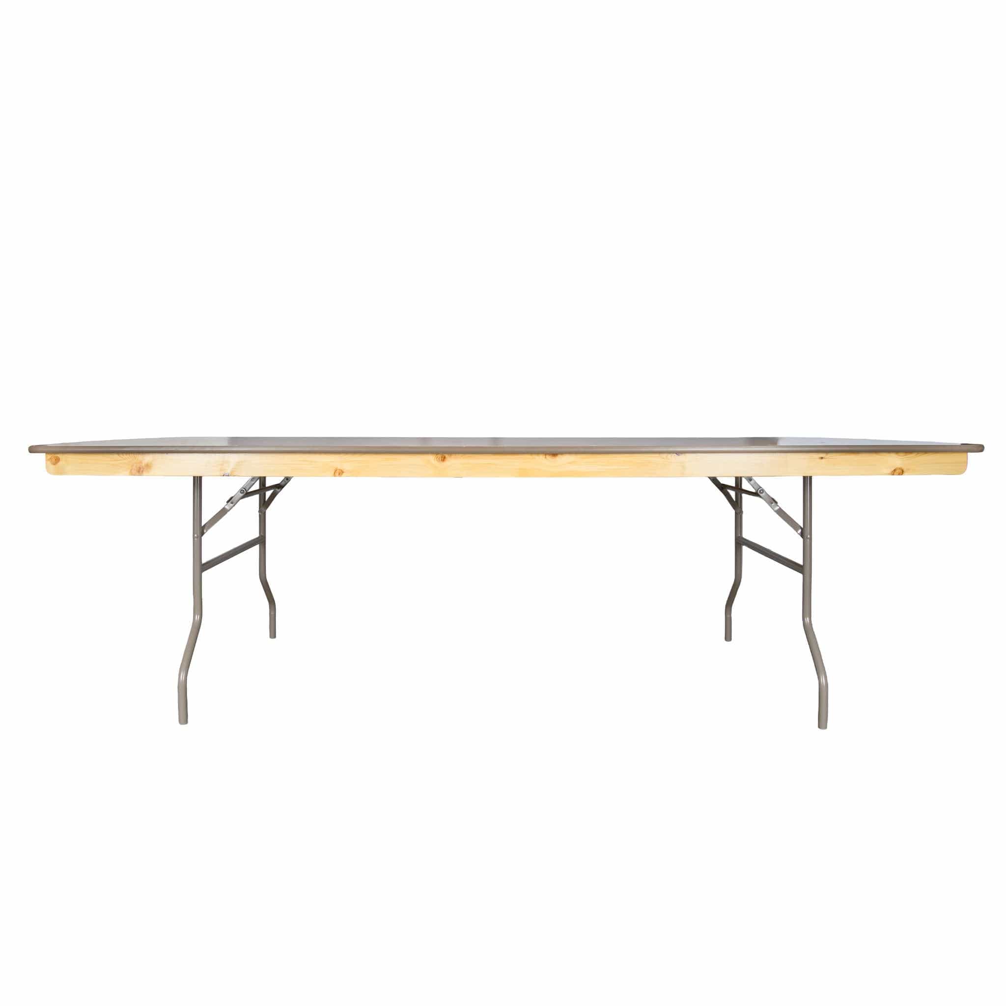 Chivari 96" x 48" (8 Foot) Rectangle Heavy Duty Plywood Folding Table TPLYRT9648VG-AX-T