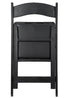 Black Brushed WoodGrain with Black Seat Resin Steel Skeleton™ Folding Chair