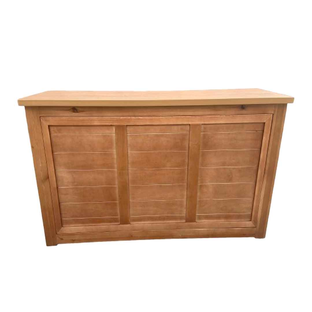 Chivari 7' Chestnut Portable Folding Bar with Reversible Front BAR-FOLD-84KTR-CHE-AX-T