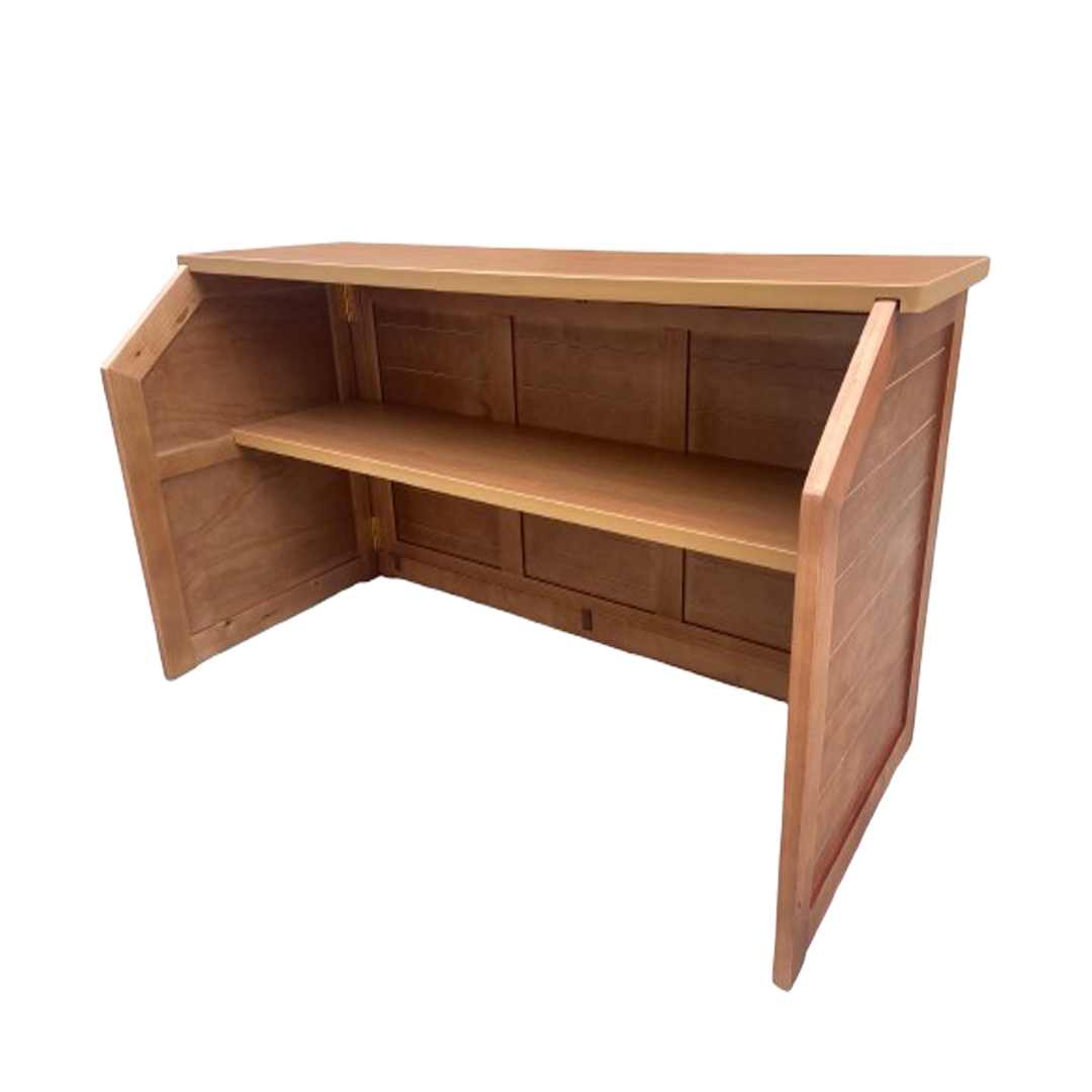 Chivari 7' Chestnut Portable Folding Bar with Reversible Front BAR-FOLD-84KTR-CHE-AX-T