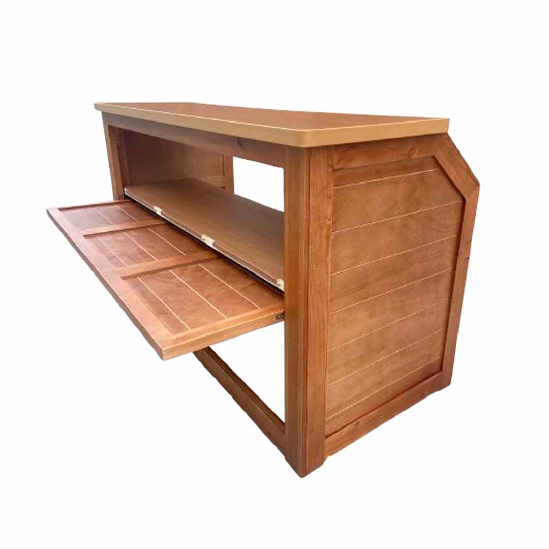 Chivari 7' Chestnut Portable Folding Bar with Reversible Front BAR-FOLD-84KTR-CHE-AX-T