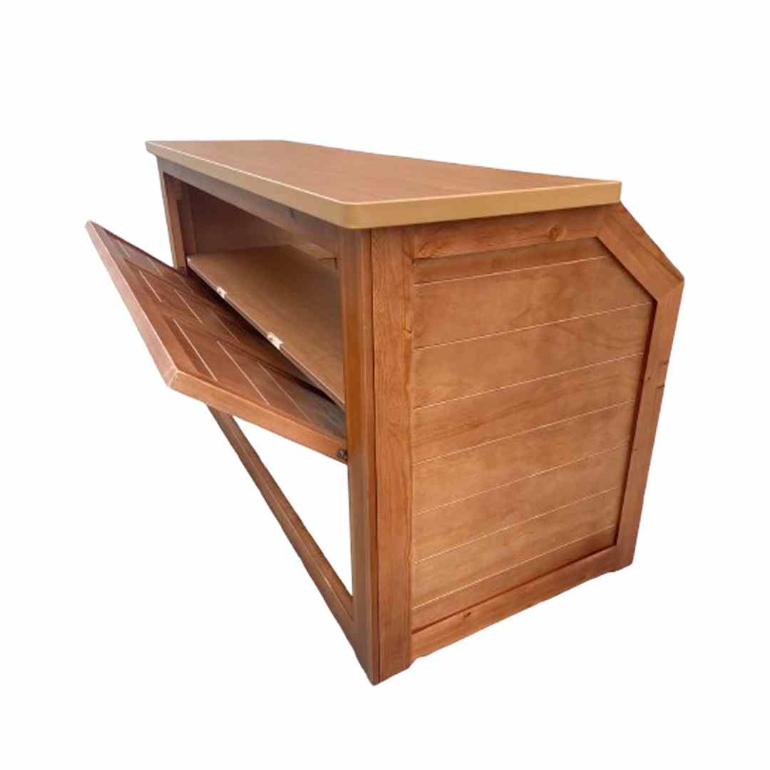 Chivari 7' Chestnut Portable Folding Bar with Reversible Front BAR-FOLD-84KTR-CHE-AX-T
