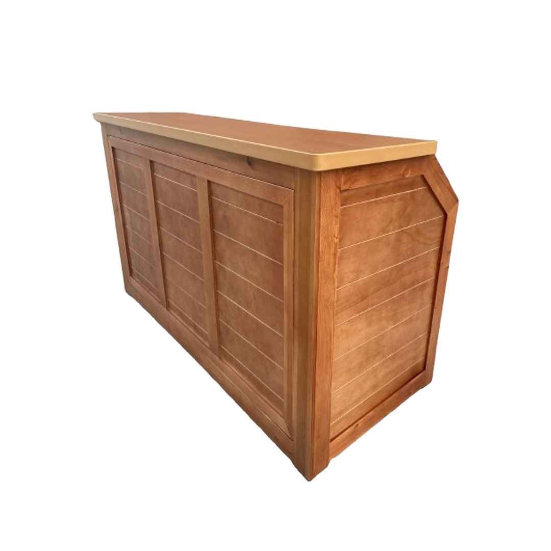 Chivari 7' Chestnut Portable Folding Bar with Reversible Front BAR-FOLD-84KTR-CHE-AX-T