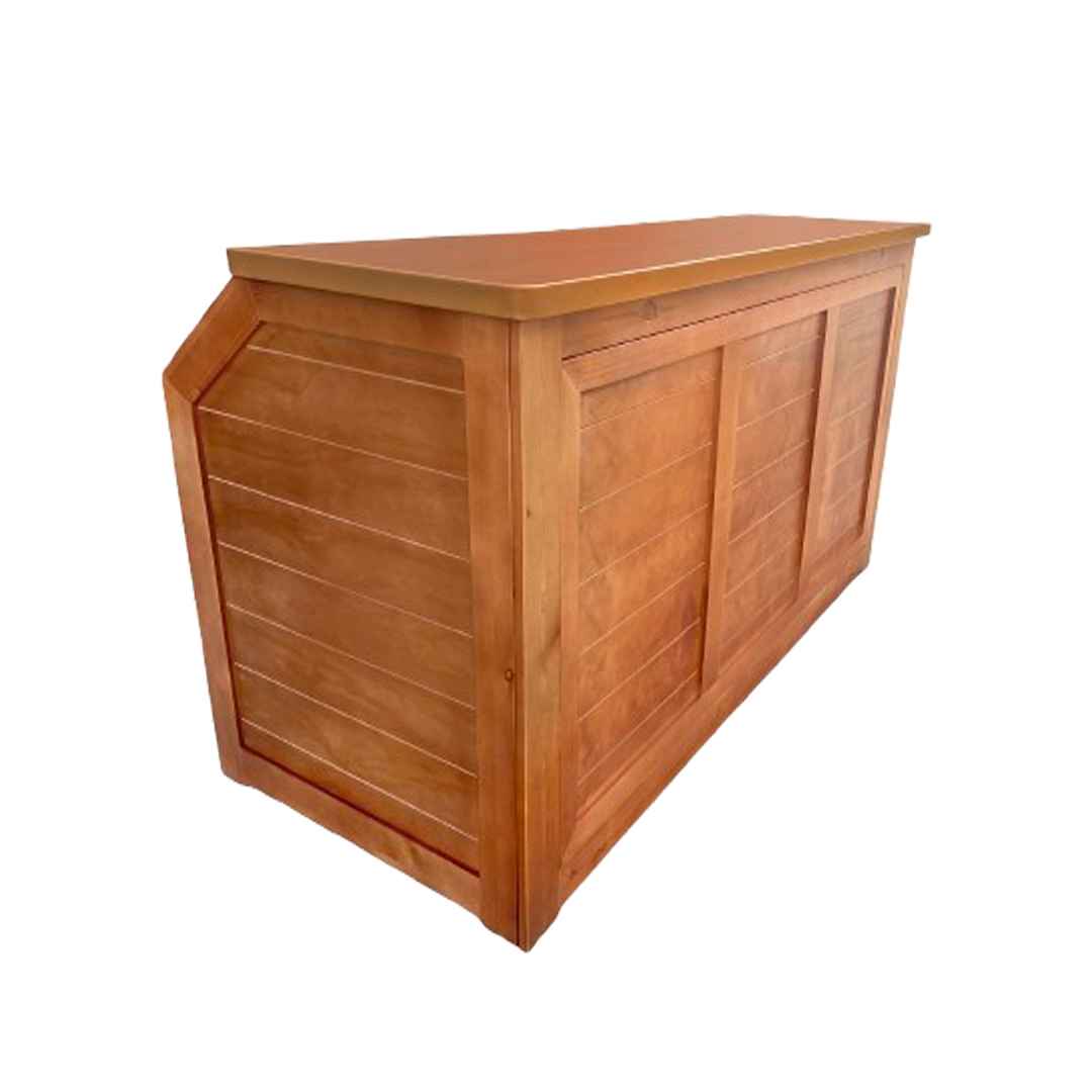 Chivari 7' Chestnut Portable Folding Bar with Reversible Front BAR-FOLD-84KTR-CHE-AX-T