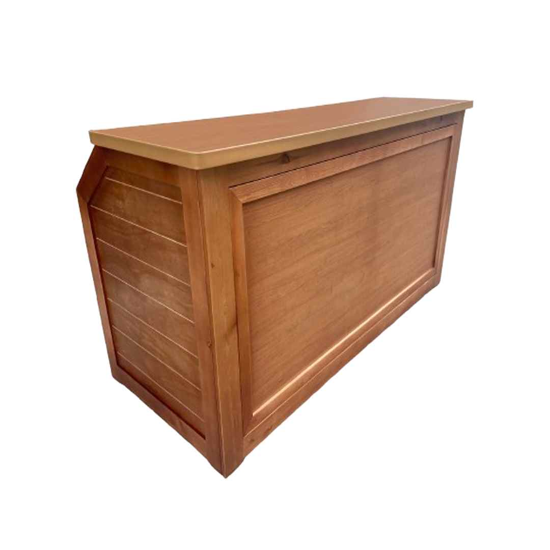 Chivari 7' Chestnut Portable Folding Bar with Reversible Front BAR-FOLD-84KTR-CHE-AX-T