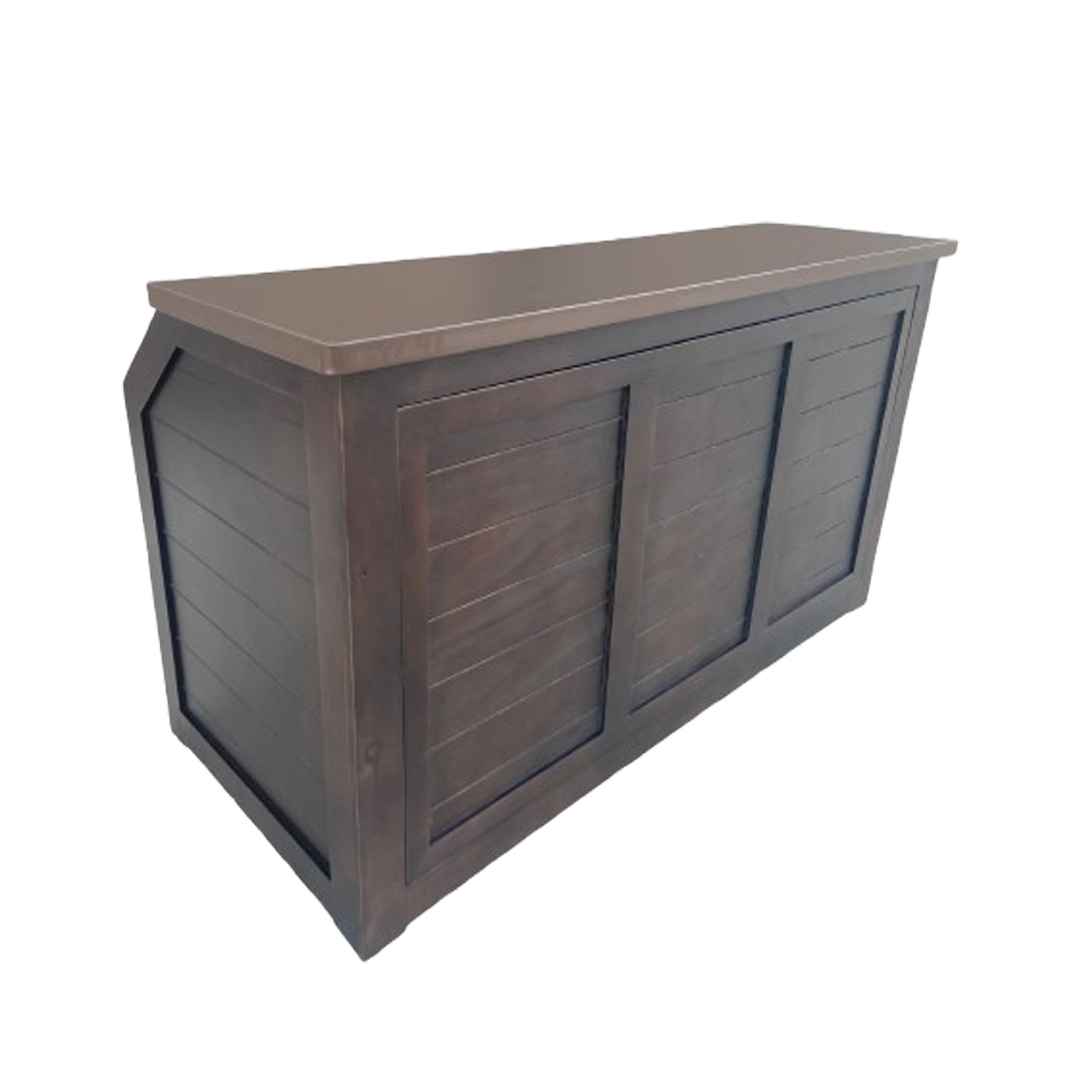 Chivari 7' Fruitwood Portable Folding Bar with Reversible Front BAR-FOLD-84KTR-FRT-AX-T
