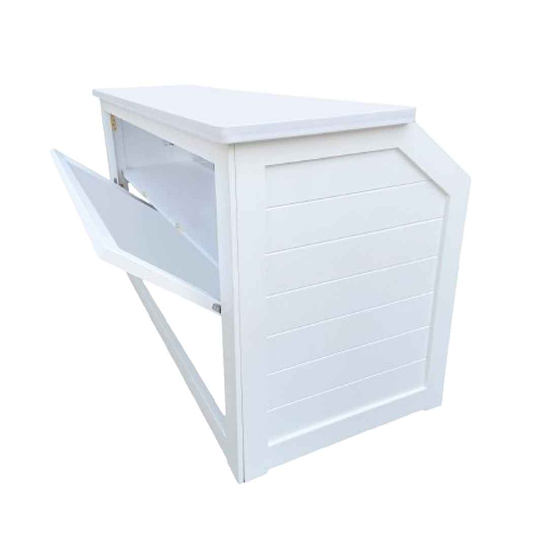 Chivari 7' White Portable Folding Bar with Reversible Front BAR-FOLD-84KTR-WHT-AX-T