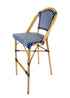 Blue & White Bistro Barstool Armless 45 Left BBPBLU-AX-T