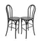 Chivari Black Resin Steel Skeleton™ Bentwood Barstool - 2 Pack - Some Assembly Required BBRB-KD-ST-AX-2