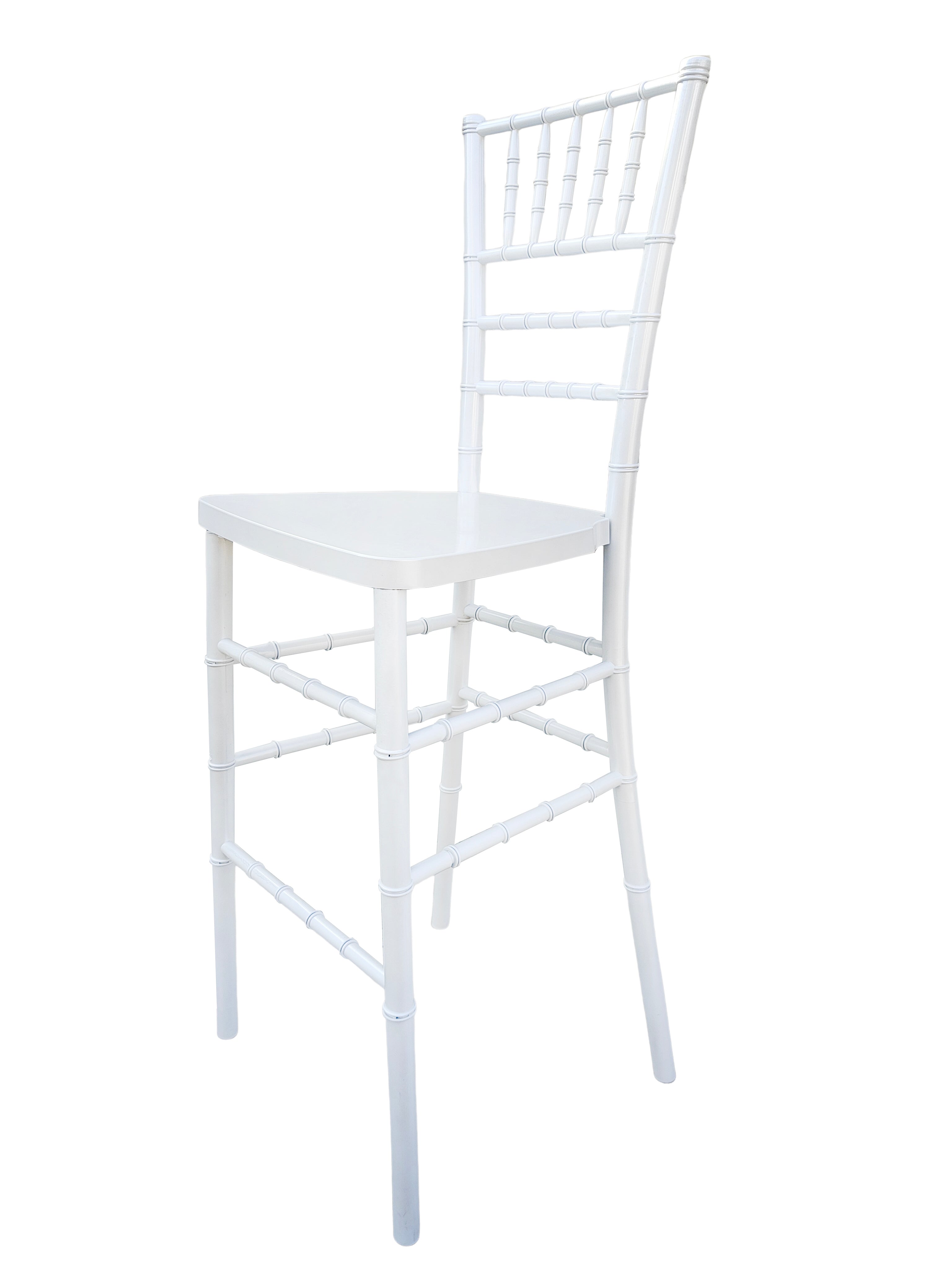 White Resin Steel Skeleton™ Chiavari Barstool