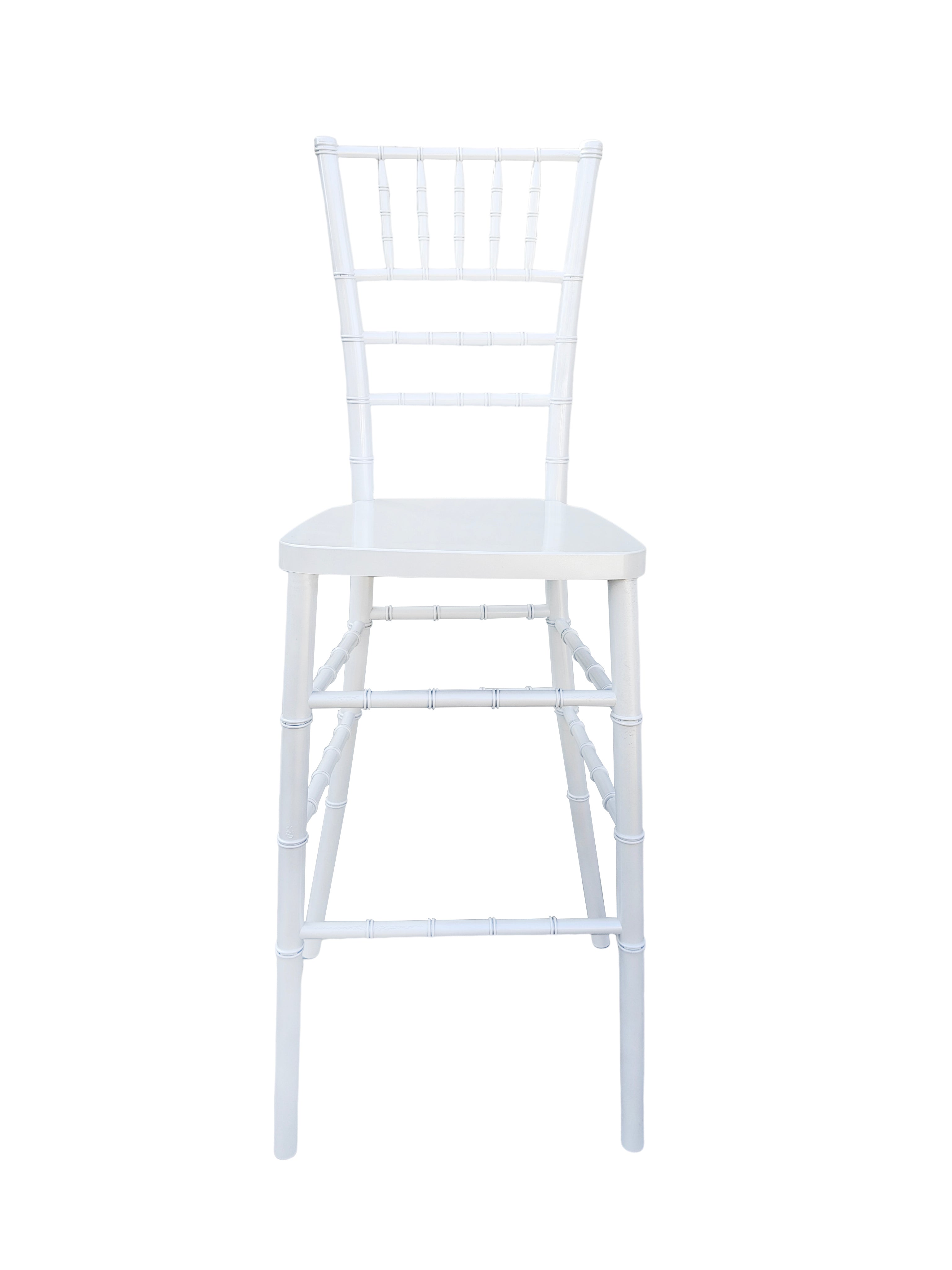 White Resin Steel Skeleton™ Chiavari Barstool