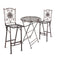 Barcelona Bistro Set in Bronze includes 32" Cocktail Table and 2 Barstools