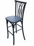 Black Resin Steel Skeleton™ Willow Barstool (Per Unit Price Shown – Sold only in Quantities of 2) Some Assembly Required