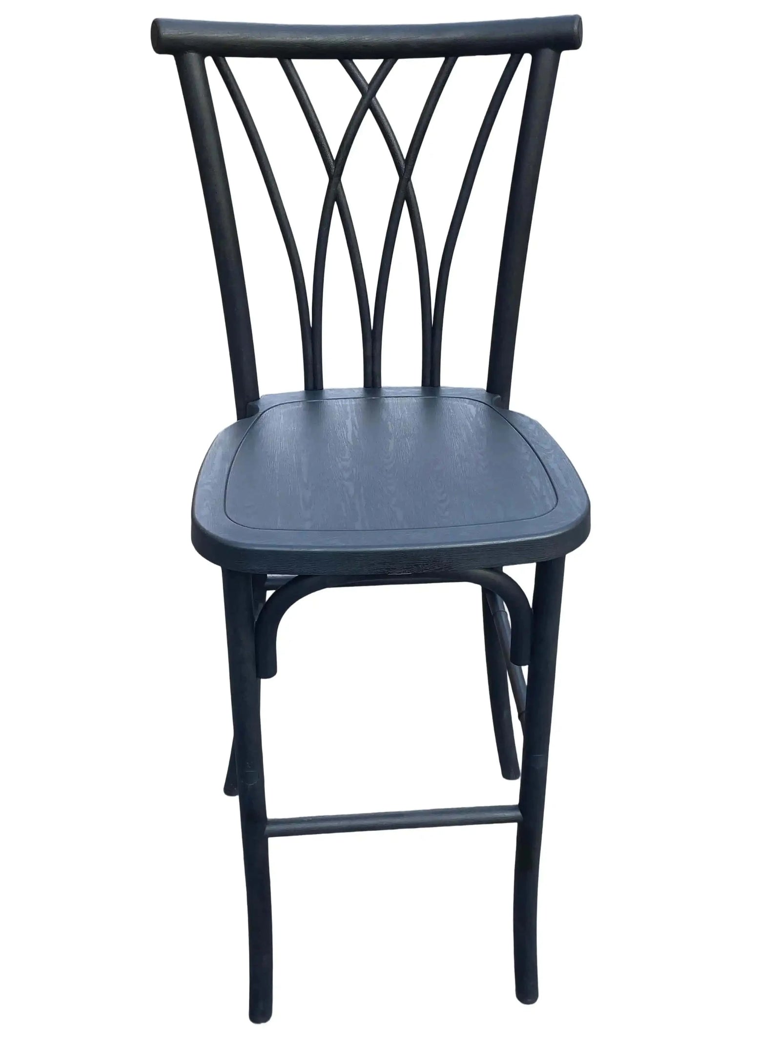 Black Resin Steel Skeleton™ Willow Barstool (Per Unit Price Shown – Sold only in Quantities of 2) Some Assembly Required