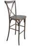 Fruitwood Resin Steel Skeleton™ Cross Back Barstool (Per Unit Price Shown – Sold only in Quantities of 2) Some Assembly Required