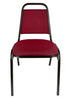 Burgundy Fabric Gold Vein Steel Frame Trapezoid Back 32" Banquet Chair