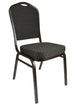 Chivari Black with Gold Dot Fabric Gold Vein Steel Frame Crown Back Banquet Chair CQCFBD-ZF-T