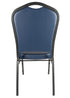 Blue Vinyl Banquet Chair Back